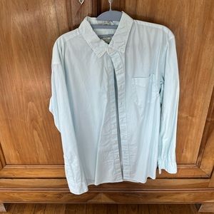 Men’s Jcrew turquoise button down shirt L